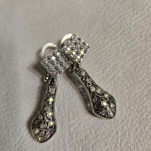 PREMIER design Aurora Borealis Rhinestone Drop Post Earrings